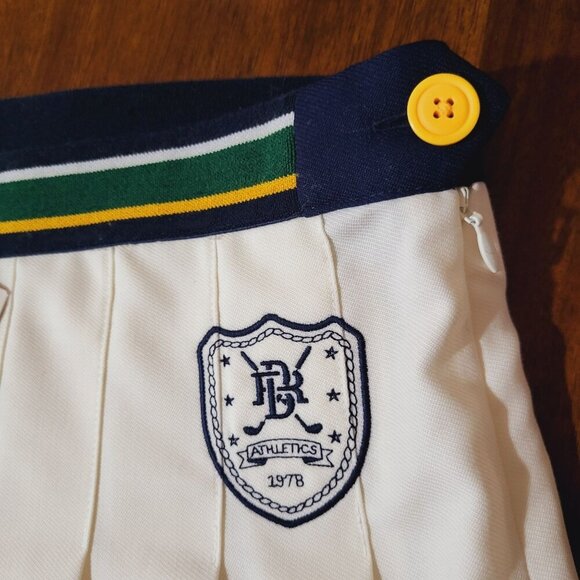 Banana Republic Athletics Pleated Varsity Mini Skirt W 40 - Preppy New w Defect - Picture 6 of 10